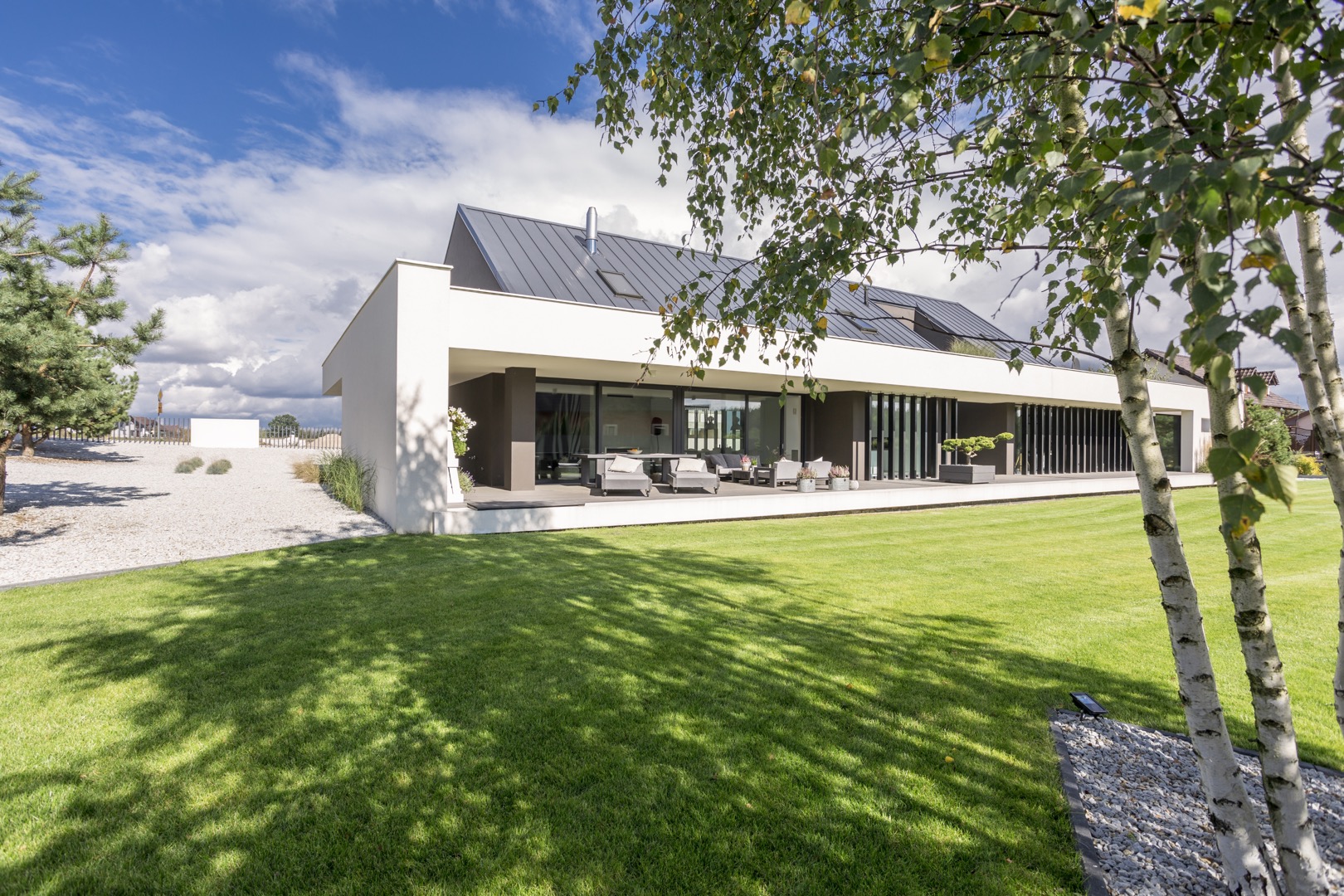 outdoors view of modern house